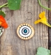 Eye key ring, porte-clefs oeil -wood/bois