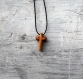 Croix en bois d'olivier 24 petit tau, croix chapelet bois d'olivier pendentif collier collier de croix dadò4