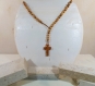 Grains d'olivier 7mm collier croix à pendentif unisexe 7c7