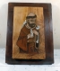 Icône saint françois d'assise sur bois d'olivier peinture à l'huile d'art sacré