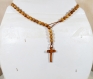 Grains d'olivier 7mm collier croix à pendentif unisexe 7pc7