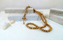 Grains d'olivier 7mm collier croix à pendentif unisexe 7pc7