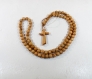 Grains d'olivier 7mm collier croix à pendentif unisexe 21c7