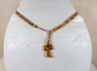 Tau st françois d'assise d'olivier 7mm collier croix à pendentif unisexe 1c7
