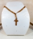 Tau st françois d'assise  collier croix d'olivier 7mm à pendentif unisexe 7gc107