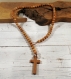 Tau st françois d'assise  collier croix d'olivier 7mm à pendentif unisexe 7gc107