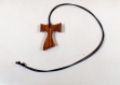 Tau croix en bois d'olivier 9 tau, croix de san francesco d'assise bois d'olivier pendentif collier collier de croix dadò