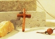 Croix en bois d'olivier 7m tau, croix chapelet bois d'olivier pendentif collier collier de croix dadò