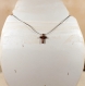 Croix croix en bois de noyer collier pendentif produit fait main