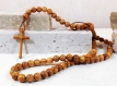 Grains d'olivier 7mm collier croix à pendentif unisexe 7mc7