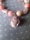 Bracelet fantaisie perles de murano et un coeur en or