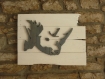Tableau rhinocéros en relief, personnalisable et en bois de palette