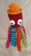 Pieuvre naissance avec chapeau doudou  coton oeko-tex crochet fait main octopus poulpe