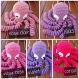 Pieuvre naissance doudou coton oeko-tex crochet fait main octopus poulpe