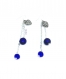 Boucles d'oreilles perles bleues électriques