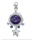 Porte-clef / bijou de sac galaxy violet