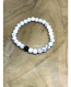 Bracelet perles blanches effet marbre