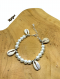 Bracelet coquillages et perles nacrées blanches