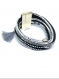 Bracelet manchette - métal argenté