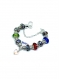 Bracelet multicolore avec charms 
