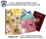 Protège passeport - porte cartes abeilles, miel, #001