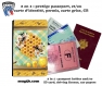 Protège passeport - porte cartes abeilles, miel, #003