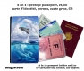 Protège passeport - porte cartes dauphins 005