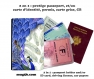 Protège passeport - porte cartes paon 02