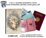 Protège passeport - porte cartes anges 003