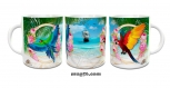 Mug personnalisable tasse perroquet plage paradisiaque