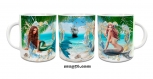 Mug personnalisable tasse plage paradisiaque femme sirène mythe légende