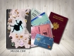 Protège passeport porte cartes - alice aux pays des merveilles 04 - down the white rabbit