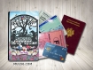 Protège passeport porte cartes - alice aux pays des merveilles 02 - tea party