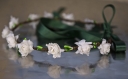 Couronne de fleurs cheveux rustique aux fleurs blanches