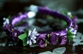 Serre-tête floral violet idée cadeau noël