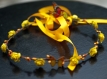 Couronne de fleurs cheveux modèle papillons déclinée en jaune