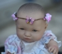 Couronne de fleurs cheveux pour bébé, poupée ou nounours