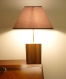 Lampe de table 63 cm, bois noble : châtaignier, chêne, noyer