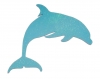 Dophin 31x28 cm turquoise a paillette