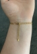 Bracelet panda roux en perle de miyuki avec chainette dorée