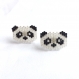 Boucles d’oreilles petit panda en perle de miyuki