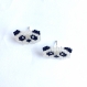 Boucles d’oreilles petit panda en perle de miyuki