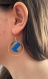 Boucles d’oreilles en résine époxy, bleu et doré
