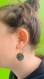Boucles d’oreilles en résine époxy, bleu turquoise et doré