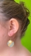 Boucles d’oreilles en résine époxy, bleu et doré