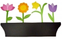 Jardinière de fleurs 58x35 cm tableau ardoise pence bête
