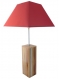 Lampe de table 76 cm, bois noble : prunier, merisier, séquoia, hêtre