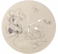Horloge murale en bois model japon koï et lotus