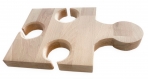 Planche À découper spécial apéro en bois de hêtre naturel fsc model pièce de puzzle emplacement 3 verres