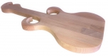 Planche à découper spécial apéro en bois de hêtre naturel fsc model guitare emplacement 2 verres